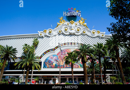 Las Vegas - Fassade Harrahs berühmten Hotels und Casinos am Strip Stockfoto