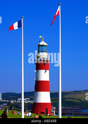 Plymouth Hacke, South Devon .de vor Smeatons Tower Leuchtturm Stockfoto