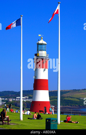 Plymouth Hacke, South Devon .de vor Smeatons Tower Leuchtturm Stockfoto