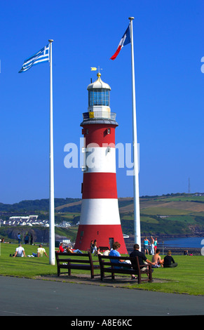 Plymouth Hacke, South Devon .de vor Smeatons Tower Leuchtturm Stockfoto