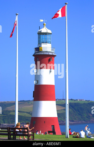 Plymouth Hacke, South Devon .de vor Smeatons Tower Leuchtturm Stockfoto
