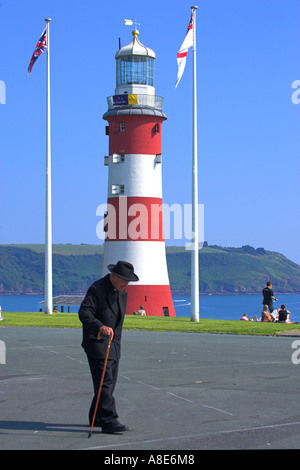 Plymouth Hacke, South Devon .de vor Smeatons Tower Leuchtturm Stockfoto