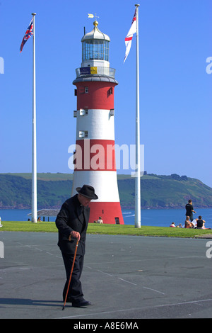 Plymouth Hacke, South Devon .de vor Smeatons Tower Leuchtturm Stockfoto