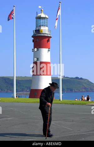 Plymouth Hacke, South Devon .de vor Smeatons Tower Leuchtturm Stockfoto