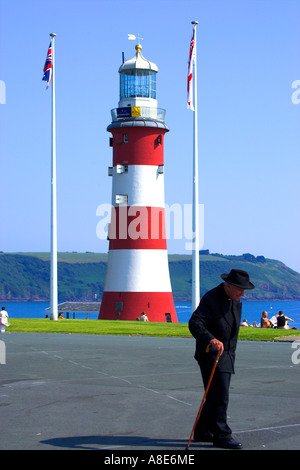 Plymouth Hacke, South Devon .de vor Smeatons Tower Leuchtturm Stockfoto