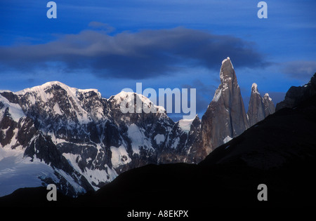 Cerro Torre (3102m). Herrliche Granit Spire in den südlichen Anden Patagonien, Provinz Santa Cruz, Argentinien Stockfoto