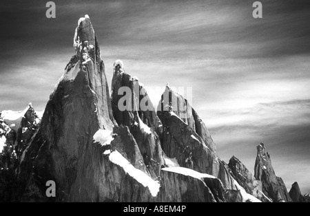 Cerro Torre (3102m). Herrliche Granit Spire in den südlichen Anden Patagonien, Provinz Santa Cruz, Argentinien Stockfoto