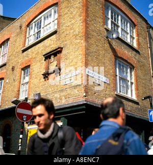 Brick Lane und Sclater Street East London UK Stockfoto