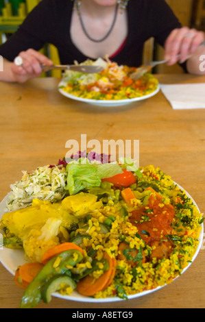 Vegetarisches Essen in Berlin Stockfoto