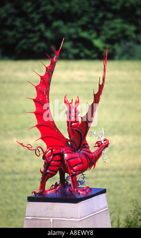 Walisische 38. Division Memorial Blick über Mametz Holz der Somme Picardie Frankreich Stockfoto