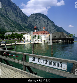 Geographie / Reisen, Deutschland, Bayern, Landschaft, Nationalpark Berchtesgaden, Berchtesgadener Alpen, Königssee, St. Bartholomä Mo Stockfoto