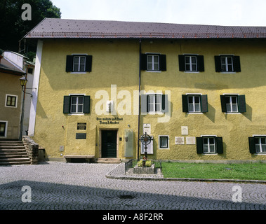 Geographie/Reisen, Österreich, Salzburg, Hallein, Museen, Stille Nacht Museum, Außenansicht, Wohnhaus von Franz Xaver Gruber, Additional-Rights - Clearance-Info - Not-Available Stockfoto