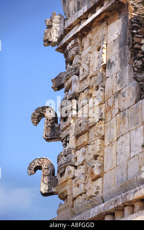 CHAC MASKE IN UXMAL-YUCATAN-MEXIKO Stockfoto