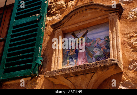 Stationen des Kreuzes. Zu schweben. Deia.Majorca Balearen. Spanien Stockfoto