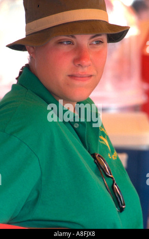 Frau Alter von 28 Jahren an Cedarfest Summer Music Festival teilnehmen. Minneapolis Minnesota USA Stockfoto