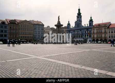 Rathaus am Namesti Otakara II Square Ceske Budejovice Tschechien Stockfoto