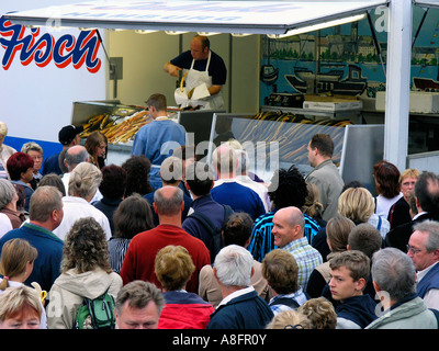 Sonntag Fischmarkt in Hamburg Deutschland Stockfoto