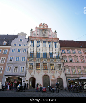 Altes Rathaus in Hauptplatz Landsberg bin Lech Bayern Deutschland Stockfoto