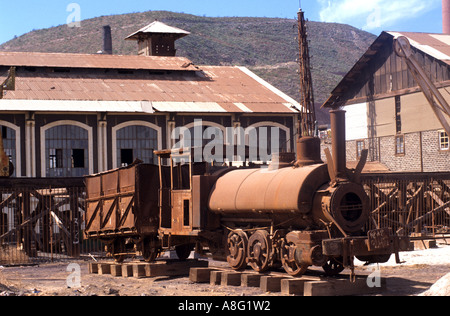 Motor Lokomotive Eisenbahn Eisenbahn Eisenbahn Rost Dampfzug Stockfoto