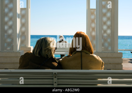 Promenade des Anglais, Nizza, Côte d'Azur, Frankreich - Französische Riviera Stockfoto