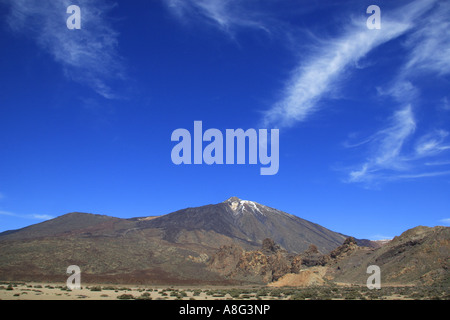 Mount Teide höchsten Berg Spaniens gelegen in Tenerife Kanarische Inseln Stockfoto