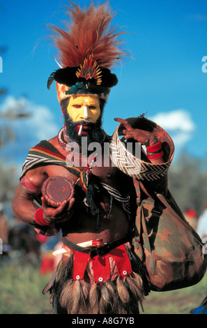 dekorierte Aborigines, Mt. Hagen, Papua-Neuguinea Stockfoto