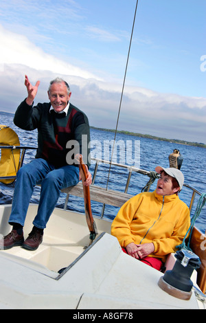 Segeln auf dem Lough Derg Irland Stockfoto