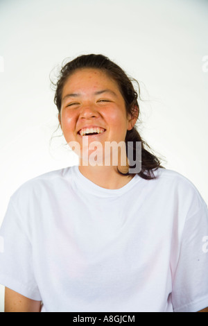 Eine laughing16 jährige kalifornische Chinese American teen Stockfoto