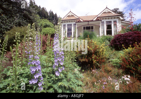 Ein traditioneller Bauernhof Walter Peak Station in der Nähe von Queenstown Otago Südinsel Neuseeland Stockfoto