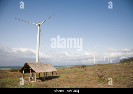 Bangui Bay Wind Power Project, Bangui, Ilocos Norte, Philippinen Stockfoto