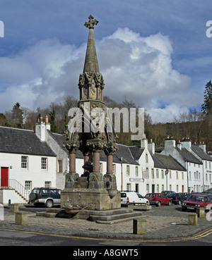 Atholl Gedenkbrunnen am Markt Cross in der Hautpstraße Dunkeld Perthshire Schottland. Stockfoto