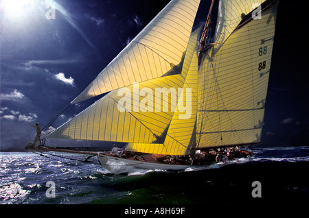 Moonbeam IV, William Fife, Fife, Americas Cup Jubiläum, Cowes, Isle of Wight, England, Großbritannien, Großbritannien, Großbritannien, Schottland, Stockfoto