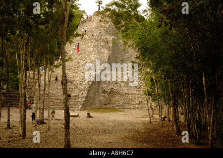 Mexiko, Yucatan, Coba, El Castillo Stockfoto