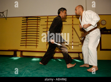 Jiu-Jitsu Go S innen zwei Männer Stockfoto