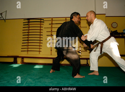 Jiu-Jitsu Go S innen zwei Männer Stockfoto