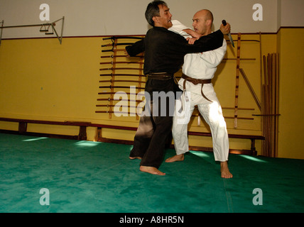 Jiu-Jitsu Go S innen zwei Männer Stockfoto