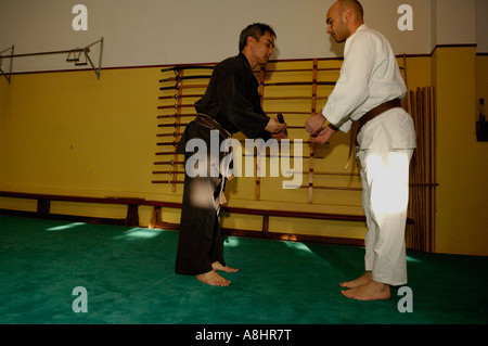 Jiu-Jitsu Go S innen zwei Männer Stockfoto