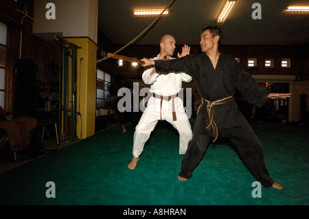 Jiu-Jitsu Go S innen zwei Männer Stockfoto