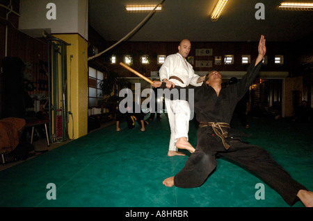 Jiu-Jitsu Go S innen zwei Männer Stockfoto