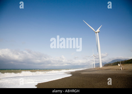 Bangui Bay Windkraft-Projekt, Bangui Ilocos Norte, Philippinen Stockfoto