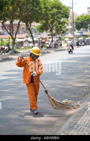 Kehrmaschine, Ho-Chi-Minh-Stadt, Vietnam Stockfoto