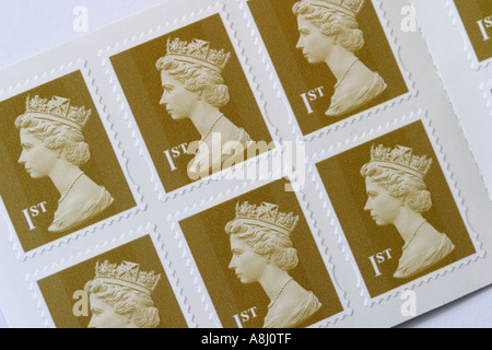 1. Klasse Markenbuch von Briefmarken Stockfoto