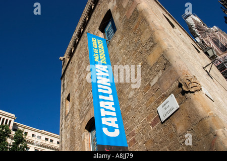 Das Museu Diocesa an die Casa del la Pia Almoina auf Avingunda De La Catedral in Barcelona Spanien Stockfoto