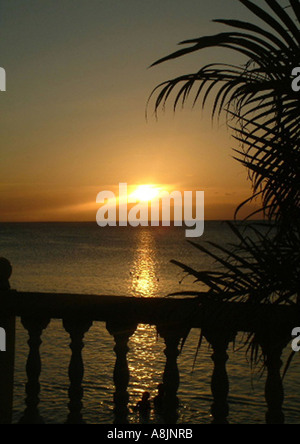 Sonnenuntergang in St Lucia Karibik Stockfoto