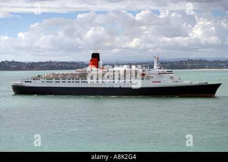 Königin Elizabeth II Kreuzfahrtschiff in Auckland Neuseeland Stockfoto
