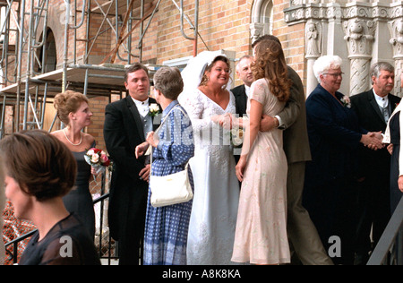 Kirche Bau zur Zeit Hochzeit Empfang. Heilige Dreifaltigkeit katholische Kirche St. Paul Minnesota USA Stockfoto