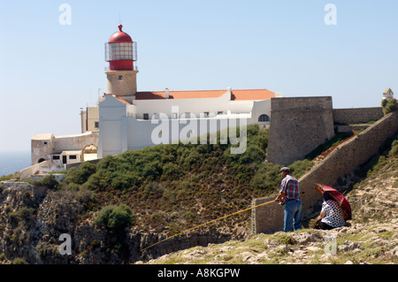 Cabo de Sao Vicente Algarve Portugal Stockfoto