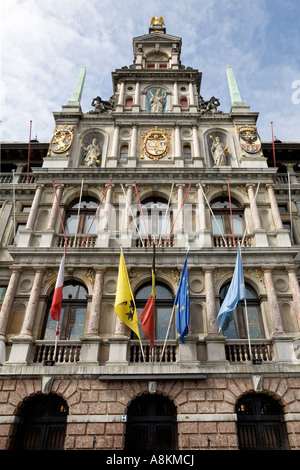 Historische Rathaus, Grote Markt, Antwerpen, Belgien Stockfoto