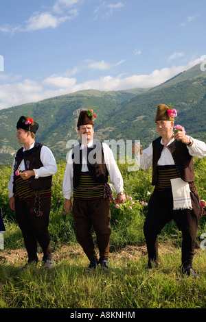 Folklore-Gruppe, Rosenfest, Karlovo, Bulgarien Stockfoto