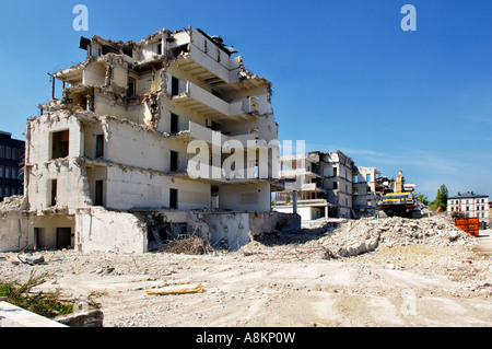 Abriss eines Gebäudes in Gabelsberger Straße, Munich, Bavaria, Germany Stockfoto